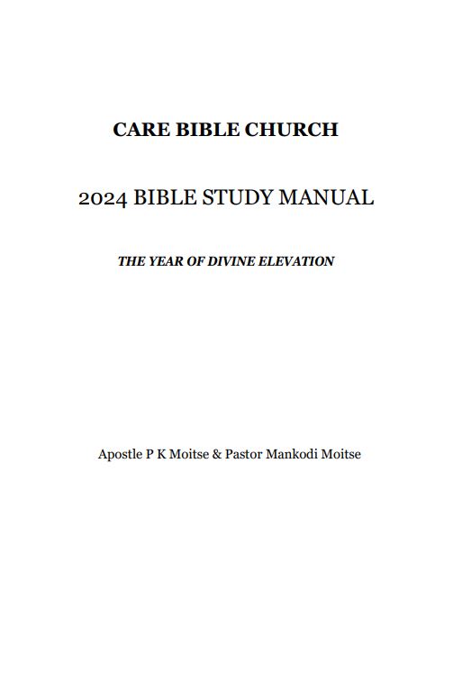 2024 Bible Study Manual